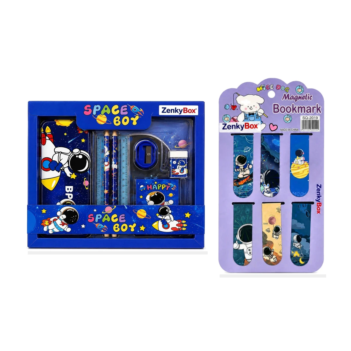 Bookmark + Space Explorer Stationery Combo — ZenkyBox combo