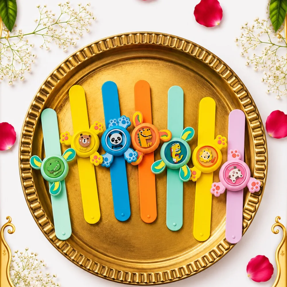 Animal Slap Band Rakhi Set of 8 for Kids — ZenkyBox