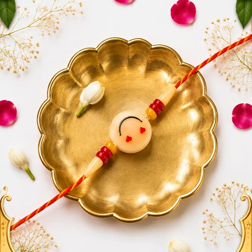 Smiley Bead Rakhi for Brother — ZenkyBox