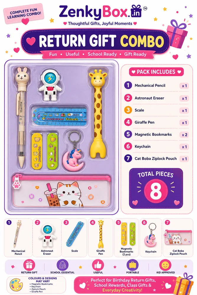 Return Gift Combo (8-in-1) — ZenkyBox