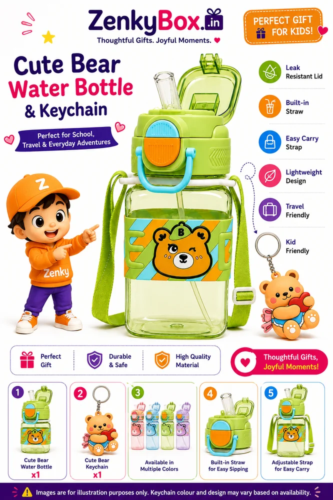 Bear Bottle + Keychain Combo — ZenkyBox Combo Packs | view 2