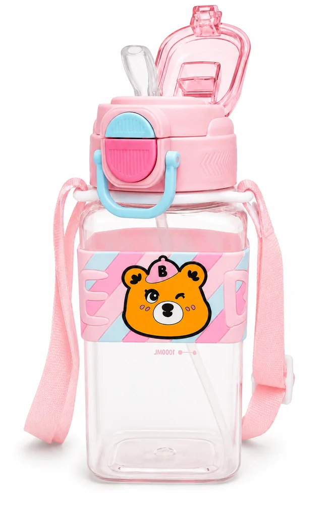 Bear Square Water Bottle 750ml — ZenkyBox Water Bottles | view 3