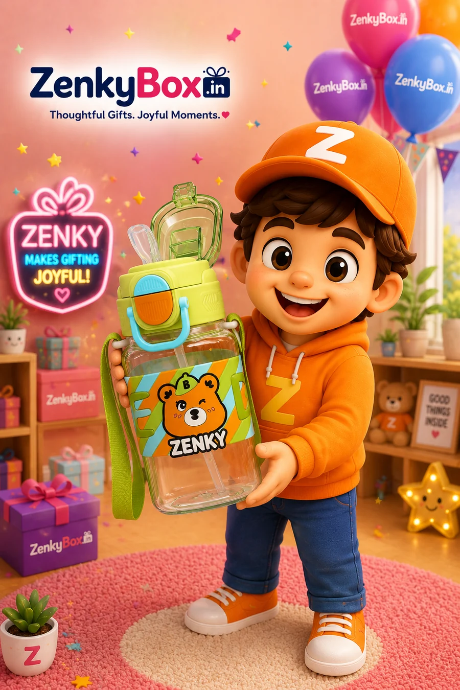 ZenkyBox kawaii water bottle