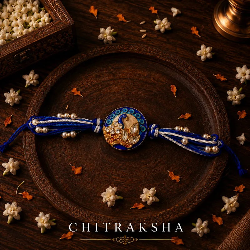 Chitraksha — handcrafted designer rakhi by ZenkyBox (2025 Atelier, sold out)