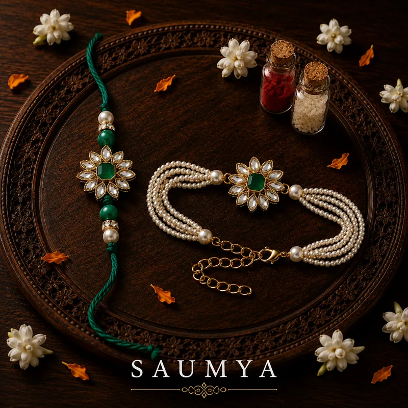 Saumya — handcrafted designer rakhi by ZenkyBox (2025 Atelier, sold out)
